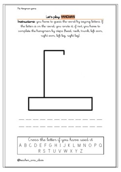 Hangman Game Sheets - Size A4 by Hope Maker