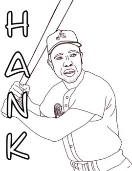 Preview of Hank Aaron Coloring Sheet