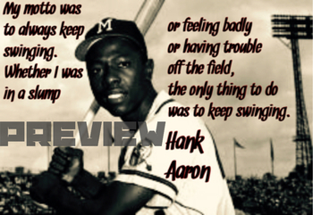 Hank Aaron Quote Growth Mindset Poster | Black History Month
