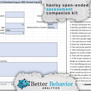 Preview of Hanley Open-Ended Assessment Kit