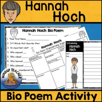 Preview of Hannah Hoch Biography Poem Activity and Writing Paper