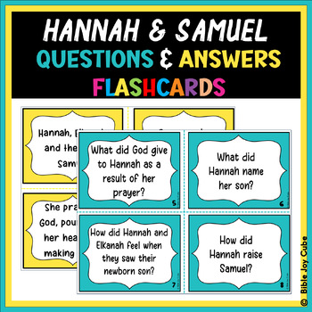 Preview of Hannah & Samuel Bible Story Questions & Answers Flashcards