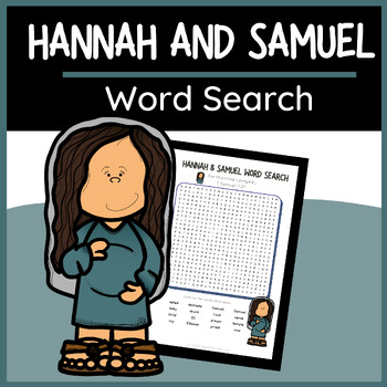 Preview of Hannah and Samuel Bible Word Search for Sunday School