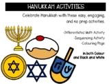 Hannukah Activities - Open Ended + Differentiated for Math + Listening Skills