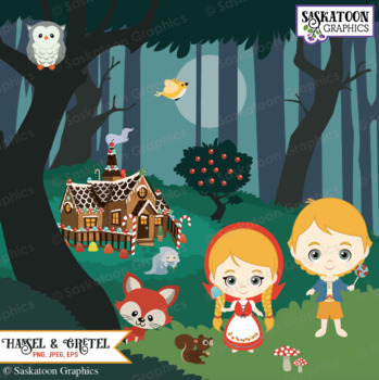 Preview of Hansel and Gretel Candy House - Story Book Nursery Rhyme by Saskatoon Graphics