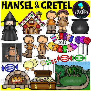 Preview of Hansel and Gretel Clip Art Set {Educlips Clipart}