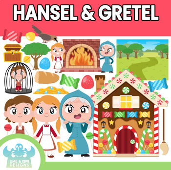 hansel and gretel gingerbread house clipart