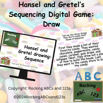 Preview of Hansel and Gretel Drawing: Sequencing Reading Comprehension Digital Game