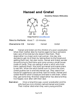 Preview of Hansel and Gretel - Small Group Reader's Theater