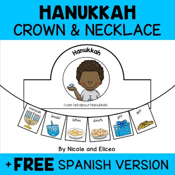 Preview of Hanukkah Activity Crown and Necklace Crafts + FREE Spanish