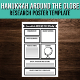 Hanukkah Around the World Research Poster Template | Winte
