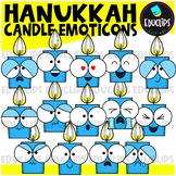 Hanukkah Candle Emoticons Clip Art Set {Educlips Clipart}