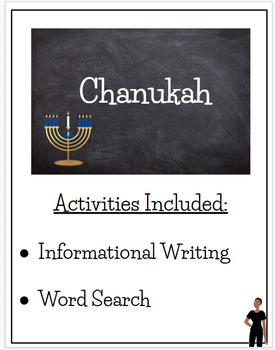 Preview of Hanukkah (Chanukah) Informational Writing and Word Search