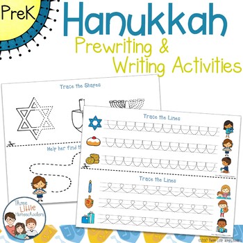 Download Hanukkah Chanukah Tracing - Prewriting & Writing Center Activities