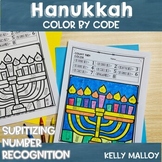 Hanukkah Chanukah Worksheet Craft Color by Number Recognit