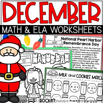 Preview of Hanukkah, Christmas, Pearl Harbor: December-themed common core