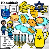 Hanukkah Clipart {Accents: Menorah, Dreidel, Latkes, Chall