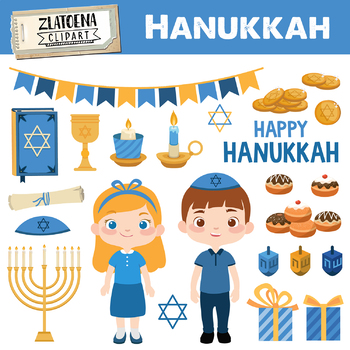 happy hanukkah clipart