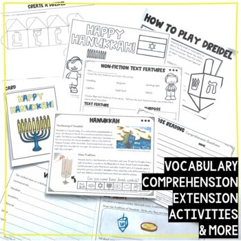 Hanukkah Activities, Worksheets, Reading Passages: Comprehension