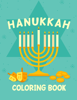 Preview of Hanukkah Coloring Book: Printable Hebrew School Jewish Holiday Gift