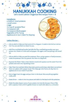 Preview of Hanukkah Cooking Recipe Activity!