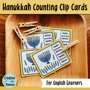 Preview of Hanukkah Counting Clip Cards