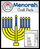 Hanukkah Menorah Craft with Number Writing, Order, and Cou