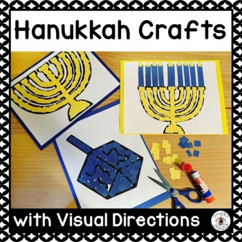 Preview of Hanukkah Crafts with Visual Directions FREEBIE