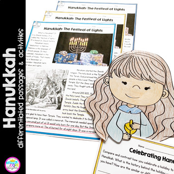 Preview of Hanukkah Differentiated Reading and Writing Activities
