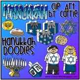 Hanukkah Doodles (BW and full-color PNG files) FREE