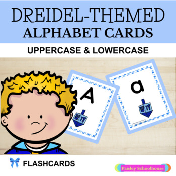 Preview of Hanukkah: Dreidel-Themed Alphabet Cards