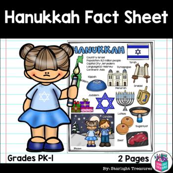 Preview of Hanukkah Fact Sheet for Early Readers