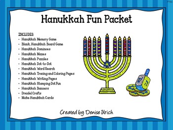 Preview of Hanukkah Fun Activities