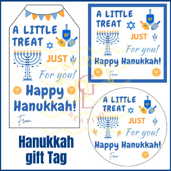 Preview of Hanukkah Gift Tag craftivity activity phonic centers handwriting 1st 2nd 3rd 4th