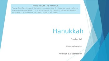 Preview of Hanukkah - Janucá - Bilingual Comprehension and Math Activities