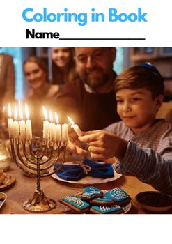 Preview of Hanukkah - Judaism COLORING pages for Jewish Children (22 pages) Printable Book