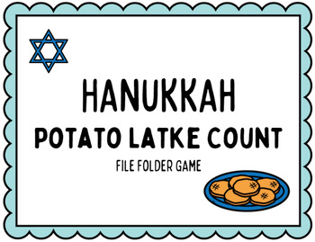 Preview of Hanukkah Latke Number to Quantity Match File Folder Game for Autism/MD Units