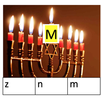 Preview of Hanukkah Letter Clip Cards