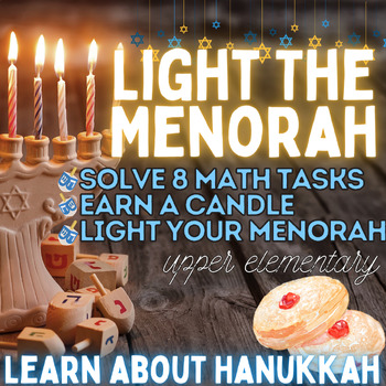 Preview of Hanukkah Math Activity: Light the Menorah Print and Digital Resource 