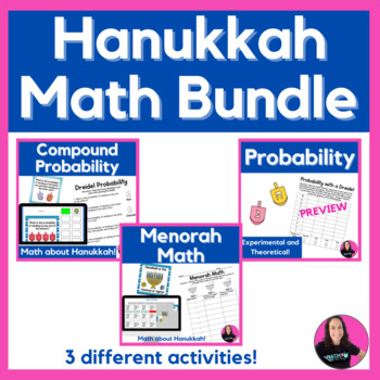 Preview of Hanukkah Math Bundle for Middle School Math / Chanukah Activities