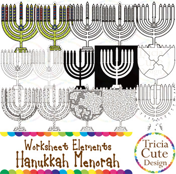 hanukkah banner clipart outline