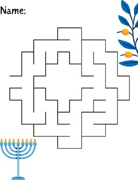 BEST VALUE 30 Hanukkah Maze Coloring Book Instant Download