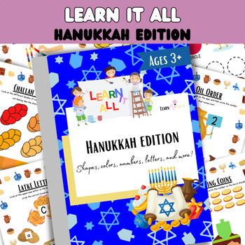 Preview of Hanukkah Worksheets For Preschool & Kindergarten | Homeschool Homework