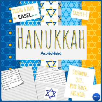Preview of Hanukkah NO PREP Passage & Activities