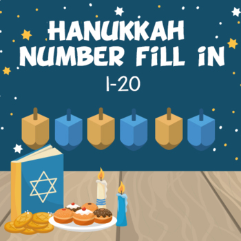 Preview of Hanukkah Number Fill-In 1-20