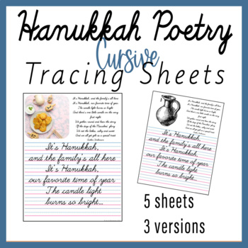 Preview of Hanukkah Poetry Cursive