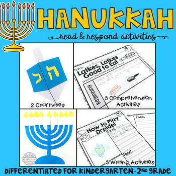 Preview of Hanukkah: Reading Comprehension, Writing and Craftivities