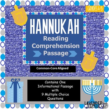 Preview of Hanukkah Reading Comprehension Passage