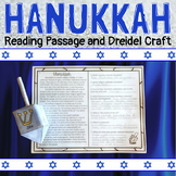 Hanukkah Reading Passage and Paper Dreidel Holiday Craft