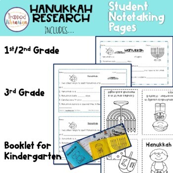 Hanukkah Research Activities by Laura Trapp - The Trapped Librarian